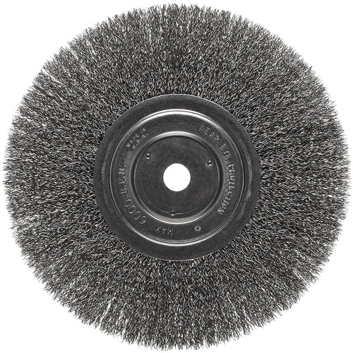 Vortec Pro 8″ Narrow Face Crimped Wire Wheel, .014″ Steel Fill, 5/8″ Arbor Hole, Retail Pack - Eagle Tool & Supply