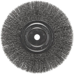 Vortec Pro 8″ Narrow Face Crimped Wire Wheel, .014″ Steel Fill, 5/8″ Arbor Hole, Retail Pack - Eagle Tool & Supply