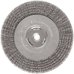 ‎Vortec Pro 4″ Narrow Face Crimped Wire Wheel, .014″ Steel Fill, 5/8″-11 UNC Nut, Retail Pack - Eagle Tool & Supply