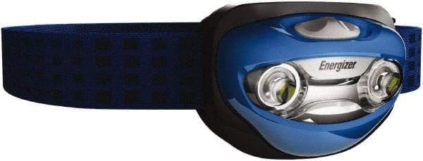 Energizer - White LED Bulb, 80 Lumens, Hands-free Flashlight - Blue Plastic Body, 3 AAA Alkaline Batteries Included - Eagle Tool & Supply