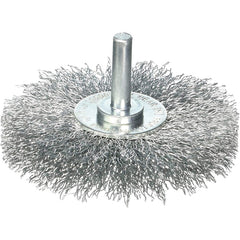 Vortec Pro 3″ Crimped Wire Wheel, Coarse Wire, 1/4″ Stem, Retail Pack - Eagle Tool & Supply