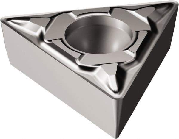 Sandvik Coromant - TCMT1.81.50 MF Grade 1105 Carbide Turning Insert - TiAlN2 Finish, 60° Triangle, 7/32" Inscr Circle, 3/32" Thick, 0.2mm Corner Radius - Eagle Tool & Supply