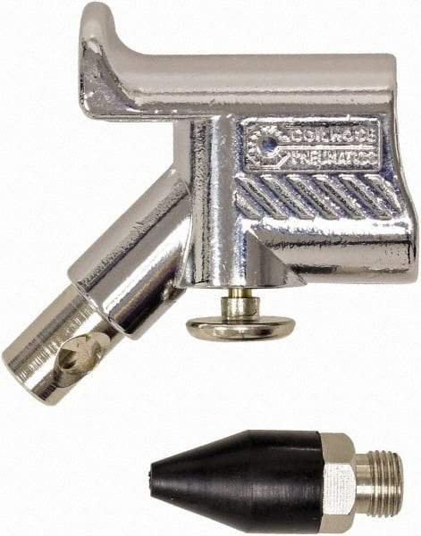 Coilhose Pneumatics - Pocket Blow Gun Kit - 1/4 NPT Inlet, 150 Max psi, Chrome Plated Zinc Hose - Eagle Tool & Supply