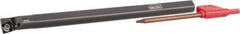 Hertel - 3/5" Min Bore Diam, 8" OAL, 1/2" Shank Diam, A08SCFPR2 Indexable Boring Bar - 1-1/2" Max Bore Depth, CP.. 21.51 Insert, Screw-On Holding Method - Eagle Tool & Supply