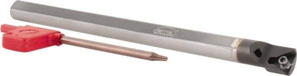 Hertel - 3/5" Min Bore Diam, 8" OAL, 1/2" Shank Diam, E08SCLPL2 Indexable Boring Bar - 3" Max Bore Depth, CP.. Insert, Screw-On Holding Method - Eagle Tool & Supply