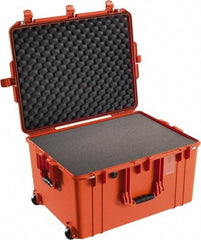 Pelican Products, Inc. - 20-21/32" Wide x 14-7/8" High, Aircase w/Foam & Wheels - Orange - Eagle Tool & Supply
