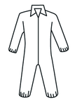 Micropourus Coverall w/ Zipper Front, Collar, Elastic Wrists & Ankles X-Large - Eagle Tool & Supply