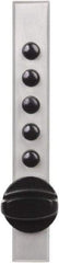 Kaba Access - 5/8 to 7/8" Door Thickness, Satin Chrome Finish, Push Button Deadbolt - Nonhanded Handling, Combination Override, Keyless Cylinder - Eagle Tool & Supply