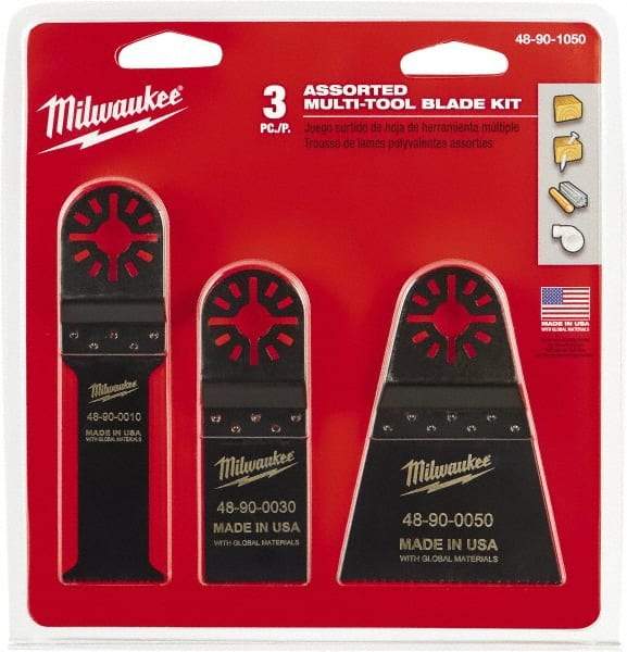 Milwaukee Tool - Rotary Multi-Material Blade - 2-1/2" Cutting Diam, Black Oxide Finish, Use with Milwaukee Multi-Tool - Eagle Tool & Supply