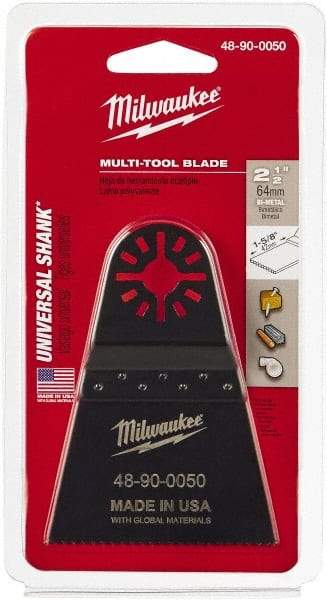 Milwaukee Tool - Rotary Multi-Material Blade - 2-1/2" Cutting Diam, Black Oxide Finish, Use with Milwaukee Multi-Tool - Eagle Tool & Supply