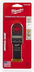 Milwaukee Tool - Rotary Multi-Material Blade - 1-1/8" Cutting Diam, TiAlN Finish, Use with Milwaukee Multi-Tool - Eagle Tool & Supply