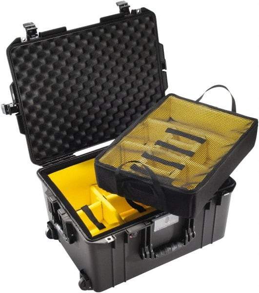 Pelican Products, Inc. - 18-51/64" Wide x 13-1/4" High, Aircase w/Divider - Black - Eagle Tool & Supply