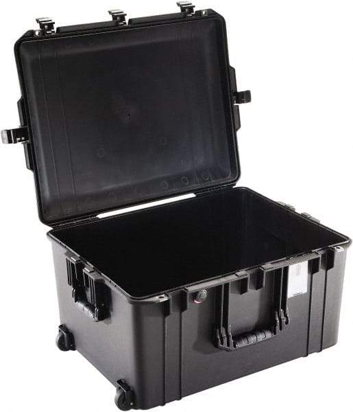 Pelican Products, Inc. - 20-21/32" Wide x 14-7/8" High, Aircase w/Foam & Wheels - Black - Eagle Tool & Supply