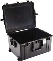 Pelican Products, Inc. - 20-21/32" Wide x 14-7/8" High, Aircase w/Foam & Wheels - Black - Eagle Tool & Supply