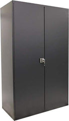 Valley Craft - 3 Shelf Security Storage Cabinet - Steel, 48" Wide x 24" Deep x 72" High, Gray - Eagle Tool & Supply