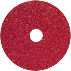 Norton - 40 Grit, 5" Disc Diam, 7/8" Center Hole, Type 29 Ceramic Alumina Flap Disc - 12,000 Max RPM, Fiberglass Backing, Arbor Attaching System, Coated - Eagle Tool & Supply