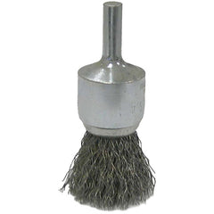 Vortec Pro 3/4″ Crimped Wire End Brush, .014″ Steel Fill, 1/4″ Stem, Retail Pack - Eagle Tool & Supply