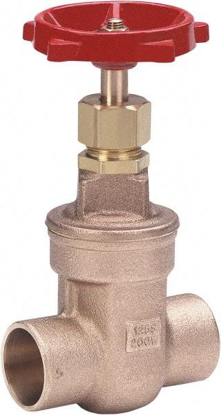 Milwaukee Valve - 1/2" Pipe, Class 125, Threaded (NPT) Bronze Solid Wedge Stem Gate Valve - 200 WOG, 125 WSP, Threaded Bonnet, For Use with Water, Oil & Gas - Eagle Tool & Supply