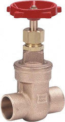 Milwaukee Valve - 1/2" Pipe, Class 125, Threaded (NPT) Bronze Solid Wedge Stem Gate Valve - 200 WOG, 125 WSP, Threaded Bonnet, For Use with Water, Oil & Gas - Eagle Tool & Supply