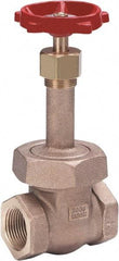 Milwaukee Valve - 2-1/2" Pipe, Class 300, Threaded (NPT) Bronze Solid Wedge Gate Valve - 1,000 WOG, 300 WSP, Union Bonnet, For Use with Water, Oil & Gas - Eagle Tool & Supply