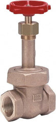 Milwaukee Valve - 3/4" Pipe, Class 300, Threaded (NPT) Bronze Solid Wedge Gate Valve - 1,000 WOG, 300 WSP, Union Bonnet, For Use with Water, Oil & Gas - Eagle Tool & Supply