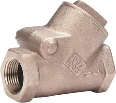 Milwaukee Valve - 1-1/2" Bronze Check Valve - Check Valve, Threaded (NPT), 600 WOG - Eagle Tool & Supply