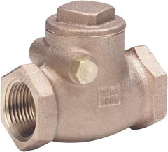 Milwaukee Valve - 1" Bronze Check Valve - Check Valve, Threaded (NPT), 200 WOG - Eagle Tool & Supply