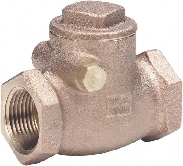 Milwaukee Valve - 3/8" Bronze Check Valve - Check Valve, Threaded (NPT), 200 WOG - Eagle Tool & Supply