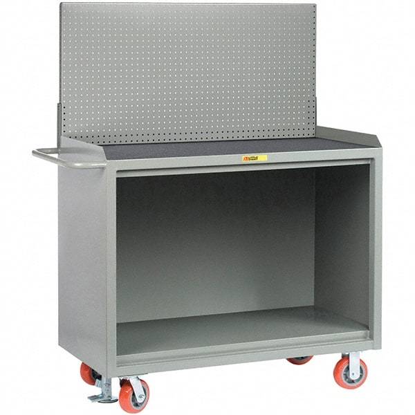 Little Giant - 3,600 Lb Capacity Mobile Service Bench - 53" Wide x 24" Deep x 43" High, Steel, Gray - Eagle Tool & Supply