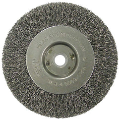 ‎Vortec Pro 4″ Crimped Wire Wheel, .014″ Steel Fill, Narrow Face, 1/2″-3/8″ Arbor Hole, Retail Pack - Eagle Tool & Supply