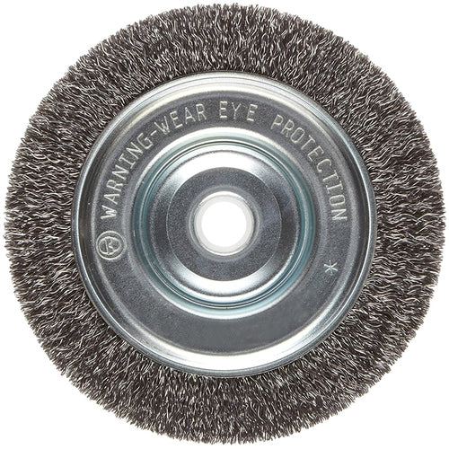 ‎Vortec Pro 5″ Crimped Wire Wheel, .006″ Steel Fill, Narrow Face, 5/8″-1/2″ Arbor Hole, Retail Pack - Eagle Tool & Supply