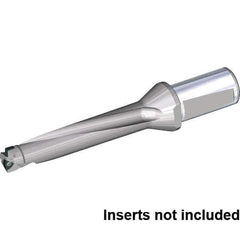 Kennametal - 10.8268" Max Drill Depth, 5xD, 2-1/6" Diam, Indexable Insert Drill - 2 Inserts, 50mm Shank Diam, Whistle Notch Shank - Eagle Tool & Supply