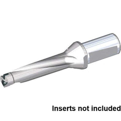 Kennametal - 2.913" Max Drill Depth, 4xD, 0.73" Diam, Indexable Insert Drill - 2 Inserts, 32mm Shank Diam, Whistle Notch Shank - Eagle Tool & Supply