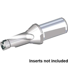 Kennametal - 1.654" Max Drill Depth, 2xD, 0.83" Diam, Indexable Insert Drill - 2 Inserts, 32mm Shank Diam, Whistle Notch Shank - Eagle Tool & Supply