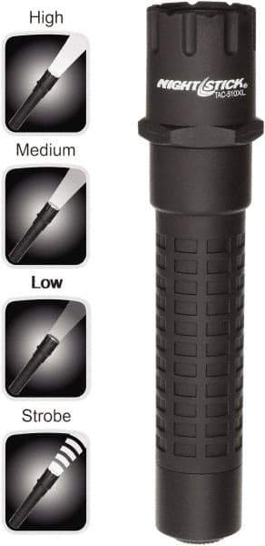 Bayco - LED Bulb, Industrial/Tactical Flashlight - Black Polycarbonate Body, CR123 Batteries - Eagle Tool & Supply