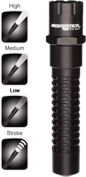 Bayco - LED Bulb, Industrial/Tactical Flashlight - Black Aluminum Body, CR123 Batteries - Eagle Tool & Supply