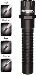 Bayco - LED Bulb, Industrial/Tactical Flashlight - Black Aluminum Body, CR123 Batteries - Eagle Tool & Supply