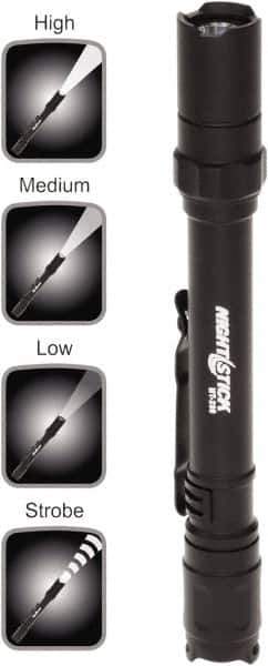 Bayco - LED Bulb, Industrial/Tactical Flashlight - Black Aluminum Body, AAA Batteries - Eagle Tool & Supply