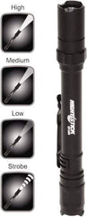 Bayco - LED Bulb, Industrial/Tactical Flashlight - Black Aluminum Body, AAA Batteries - Eagle Tool & Supply