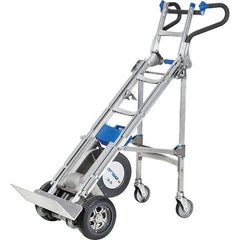 Wesco Industrial Products - 725 Lb Capacity 70" OAH Stair Climbing Battery Powered Hand Truck - Ergonomic Dual Grip Handle, Aluminum, Microcellular Wheels - Eagle Tool & Supply