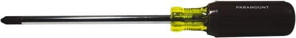 Paramount - #3, 10-1/16" OAL, Standard Phillips Screwdriver - 6" Blade Length, Round Shank, Acetate with Rubber Grip Handle - Eagle Tool & Supply