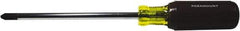 Paramount - #3, 10-1/16" OAL, Standard Phillips Screwdriver - 6" Blade Length, Round Shank, Acetate with Rubber Grip Handle - Eagle Tool & Supply
