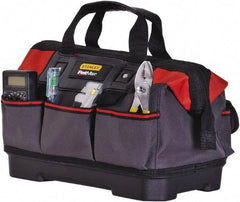 Stanley - Gray Polyester Tool Bag - 14" Wide x 9" Deep x 6.42" High - Eagle Tool & Supply