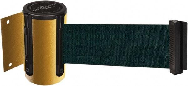 Tensator - 4-1/2" High x 13' Long x 2" Wide Wall Mount Barrier - Steel, Yellow Powdercoat Finish, Yellow, Use with 898 Wall Receiver - Eagle Tool & Supply
