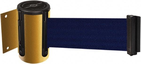 Tensator - 4-1/2" High x 13' Long x 2" Wide Wall Mount Barrier - Steel, Yellow Powdercoat Finish, Yellow, Use with 898 Wall Receiver - Eagle Tool & Supply