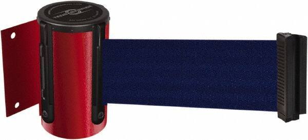 Tensator - 4-1/2" High x 13' Long x 2" Wide Wall Mount Barrier - Steel, Red Powdercoat Finish, Red, Use with 898 Wall Receiver - Eagle Tool & Supply