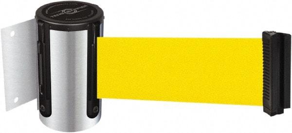 Tensator - 4-1/2" High x 13' Long x 2" Wide Wall Mount Barrier - Steel, Polished Chrome Finish, Chrome, Use with 898 Wall Receiver - Eagle Tool & Supply