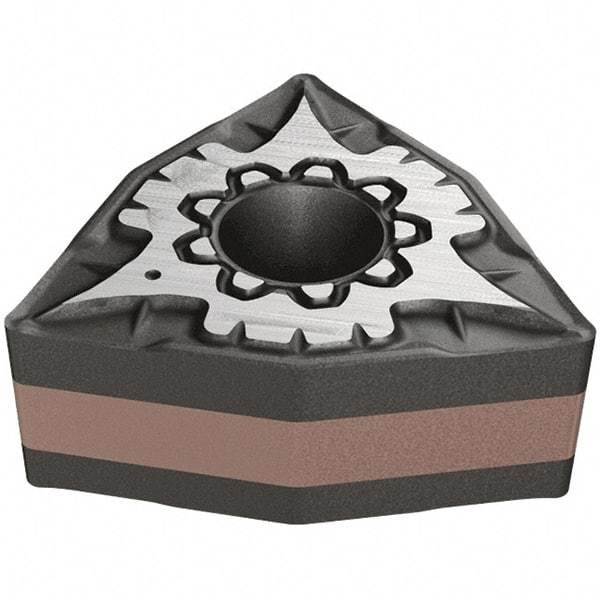 Iscar - WNMG331 F3M Grade IC830 Carbide Turning Insert - TiAlN/AlTiN/TiN Finish, 80° Trigon, 9.52mm Inscr Circle, 4.76mm Thick, 0.4mm Corner Radius - Eagle Tool & Supply