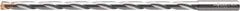 Walter-Titex - 3/16" 140° Solid Carbide Jobber Drill - None Finish, Right Hand Cut, Parabolic Flute, Straight Shank, 5.1969" OAL, Special Type Point - Eagle Tool & Supply