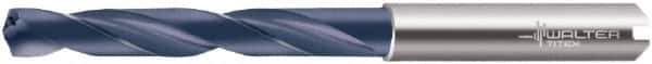 Walter-Titex - 0.37" 140° Solid Carbide Jobber Drill - TiAlN Finish, Right Hand Cut, Spiral Flute, Whistle Notch Shank, 4.0551" OAL, Special Type Point - Eagle Tool & Supply